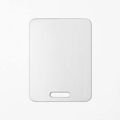 Stainless Steel Cutting Board with Integrated Handle and Non-Porous Surface