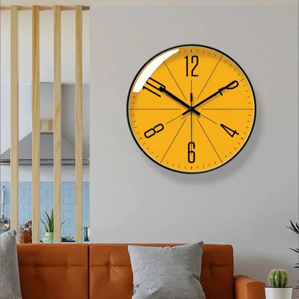 Silent Quartz Wall Clock with Minimalist Design for Modern Spaces