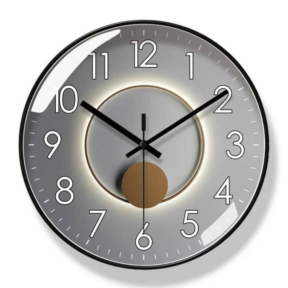 Silent Quartz Wall Clock with Minimalist Design for Modern Spaces