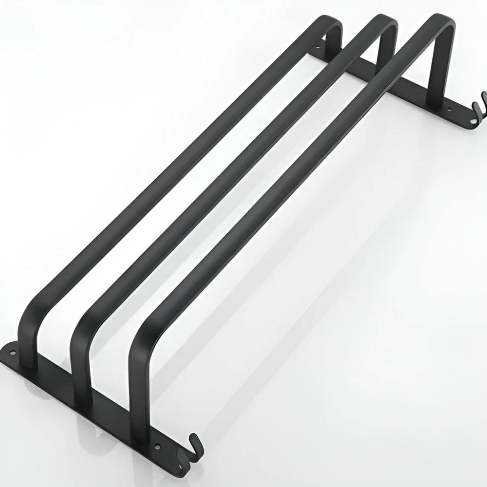 Wall-Mounted Towel Rack with Moisture-Resistant Aluminum