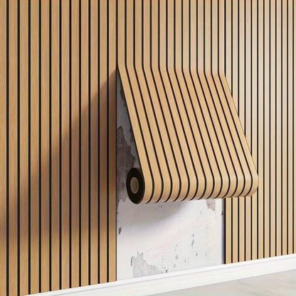 3D PVC Wall Panels with Wood Grain Texture and Self-Adhesive Backing
