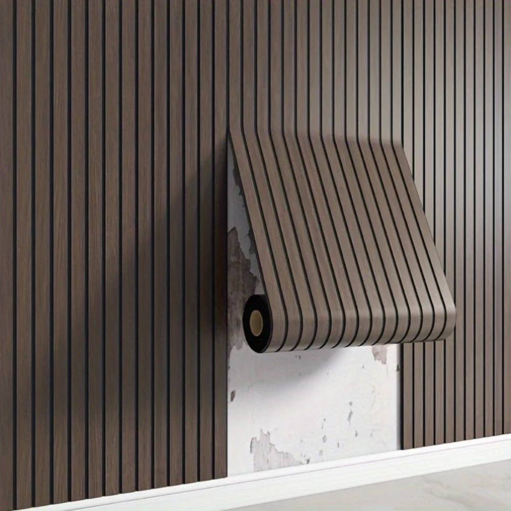 3D PVC Wall Panels with Wood Grain Texture and Self-Adhesive Backing
