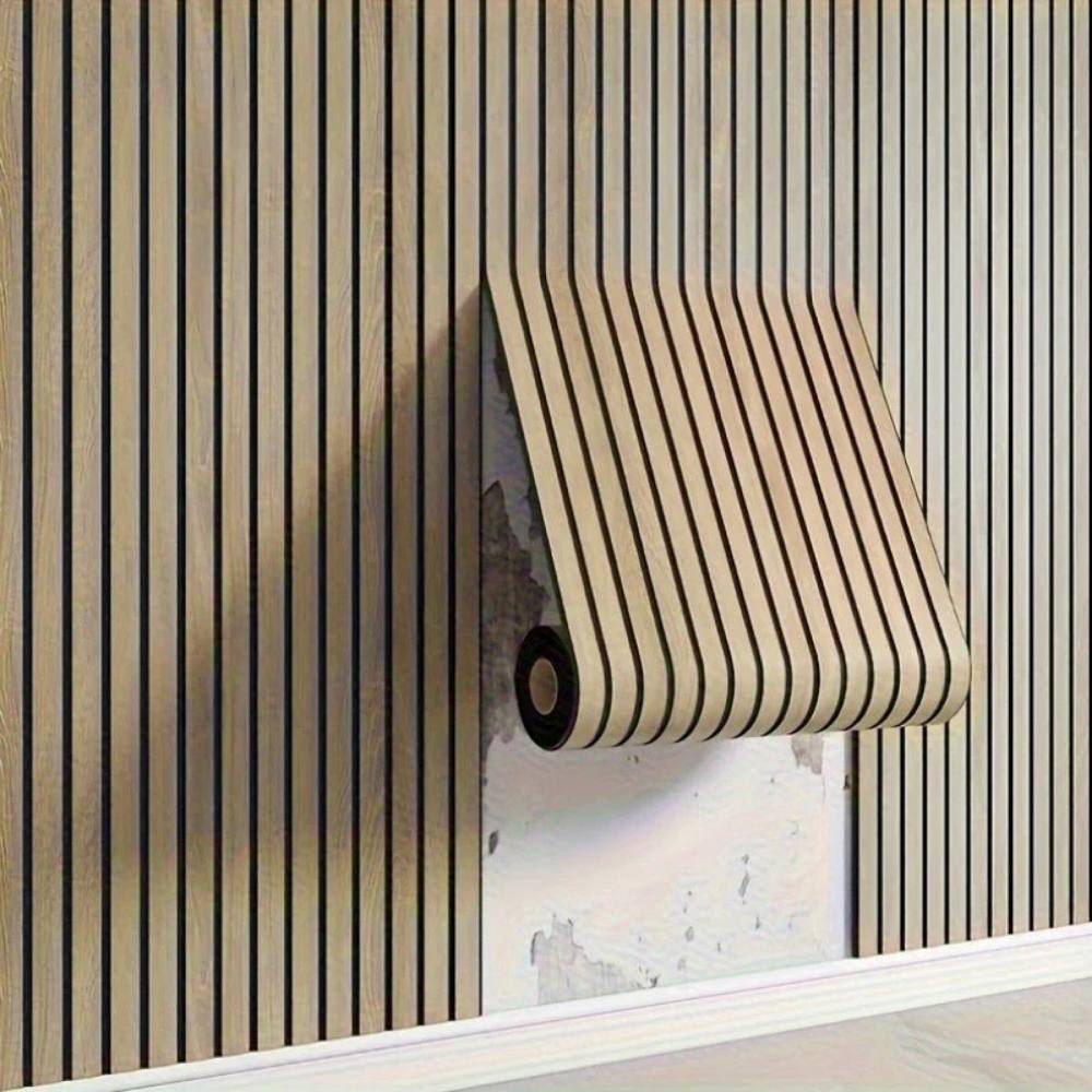 3D PVC Wall Panels with Wood Grain Texture and Self-Adhesive Backing