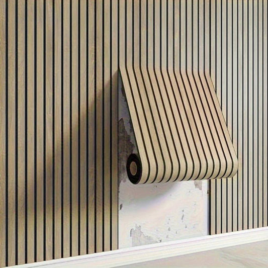 3D PVC Wall Panels with Wood Grain Texture and Self-Adhesive Backing