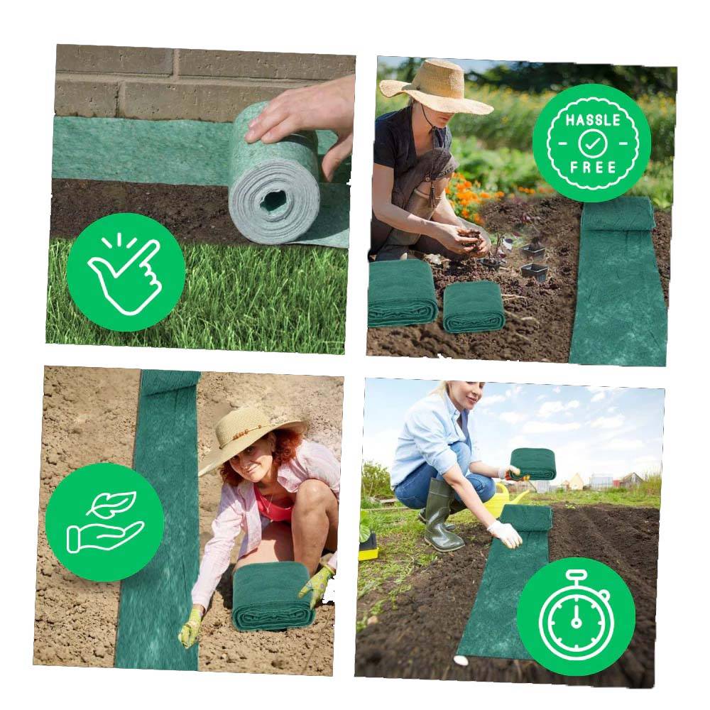 Biodegradable Grass Seed Mat with Pre-Embedded Fertilizer and Erosion Control