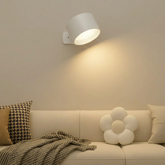 Adjustable Wall Light with Magnetic Rotation and Dimmable LED, 3 Color Temperatures