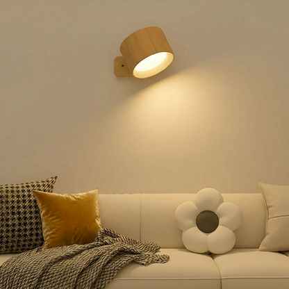 Adjustable Wall Light with Magnetic Rotation and Dimmable LED, 3 Color Temperatures