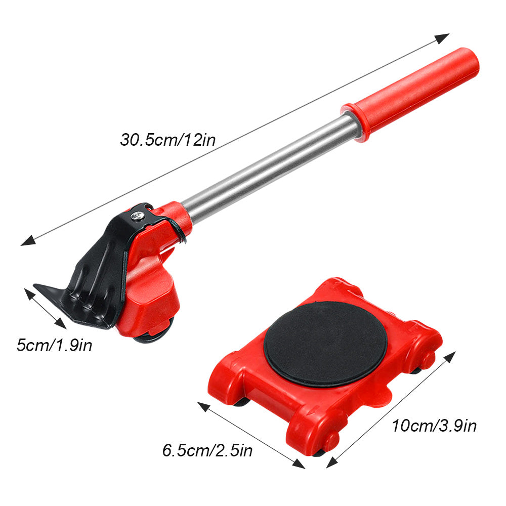 Furniture Lifter with 360-Degree Rolling Pads and Non-Marking Wheels